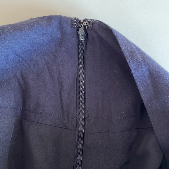 Ann Taylor Navy Cotton Macramé Lace A-line Midi Skirt - Picture 4 of 5